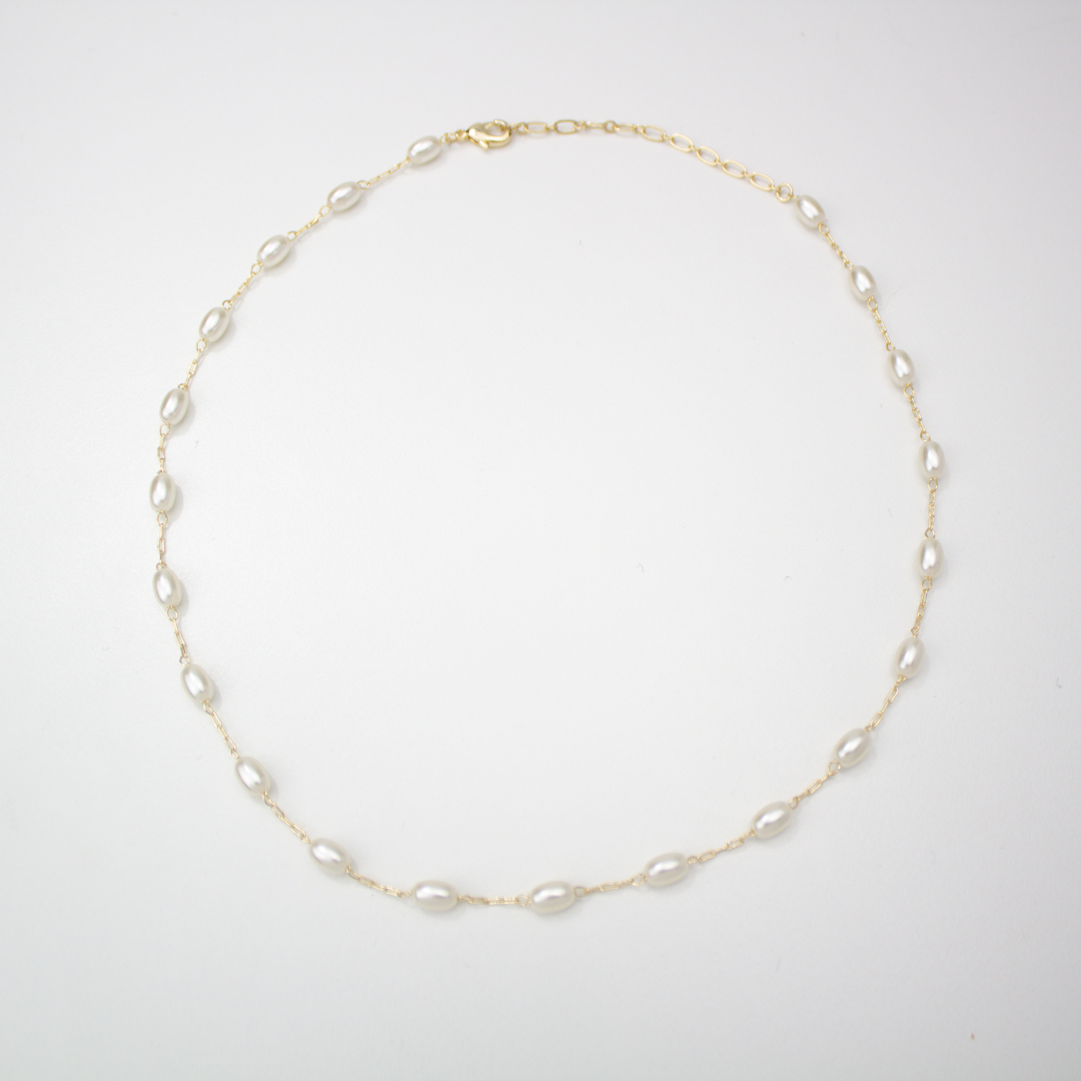 19139 Rice Pearl Elegance Chain 14"